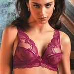 Product Color: Lise Charmel bh plunge sublime en dentelle fuchsia