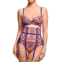 Overview image: Dita von Teese jarretel Evelina blauw